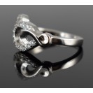 American Diamond Rhodium plated Sterling Silver Ring