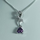 Small Rhodium plated Sterling Silver Pendant