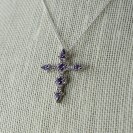 Purple Cross Pendant